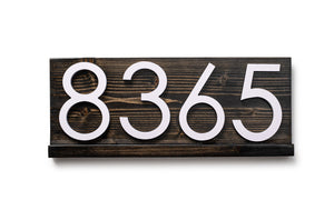 Delmar Contemporary House Address Plaque - Personalized Sign with Custom Name for Modern Homes