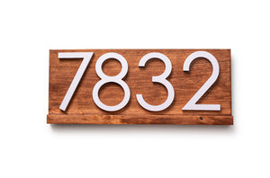 Delmar Custom House Sign - Modern Home Decor with Personalized Name and Numbers