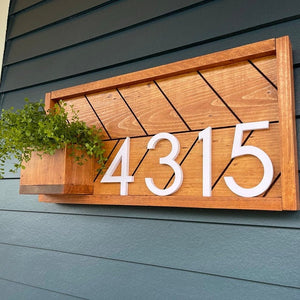 Weston House Number Plaque, Address Plaque, House Numbers, Address Numbers, Mailbox, House Number Planter, House Number Sign, Address Sign