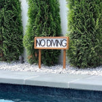 Pool Signs, Pool Rules, No Diving Sign, Pool Decor, Outdoor Pool Signs, Wood Signs, Backyard Signs, Deck Signs, Patio Signs, Porch Signs