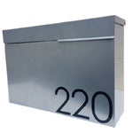 Mailbox Wall Mount, Modern Metal Mailbox in Classic Style - Unique Design with Mail Slot and Mail Storage - Powder Coated for Outdoor Décor