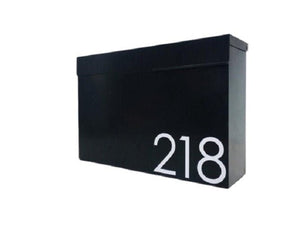 Mailbox Wall Mount, Modern Metal Mailbox in Classic Style - Unique Design with Mail Slot and Mail Storage - Powder Coated for Outdoor Décor