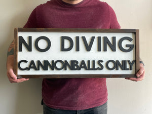 Pool Signs, Pool Rule Sign, No Diving! Fun Pool Decor for Backyards and Decks Personalized Pool Sign, Customizable Pool Rules, Deck Decor