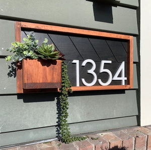 Weston Address Plaque | House Number | Planter Box | Address Sign | Address Plaque | Address Sign | Horizontal Address | House Numbers