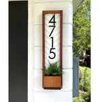 Fairview House Numbers, Address Sign, Housewarming Gift, Address Plaque, House Numbers Vertical, House Number Sign with Planter,Address Sign