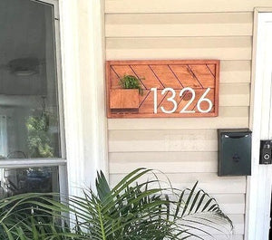 Weston Address Plaque | House Number | Planter Box | Address Sign | Address Plaque | Address Sign | Horizontal Address | House Numbers