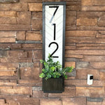 Fairview Rustic House Address Plaque - Unique House Numbers for Condo, Townhome, or Apartment