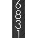 Chesapeake Modern UV & Weatherproof Acrylic Vertical Address Plaque - Personalized House Numbers for Outside and Porch