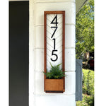 Fairview modern vertical house numbers, custom address plaque for airbnb, apartments, stylish house number sign, vertical address plaque