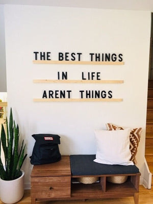 Xl letterboard personalized living room decor - cottage chic wooden wall art for a unique and stylish home gift - stylish home gift