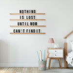Xl letterboard quote board kids room or playroom sign - on wall letter board for interactive decor - wooden quote letters wall hanging decor