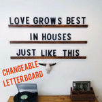 Xl letterboard statement shelves, 4in letters, 5 finish options, hardware included, letter ledges, floating letter shelves, free shipping