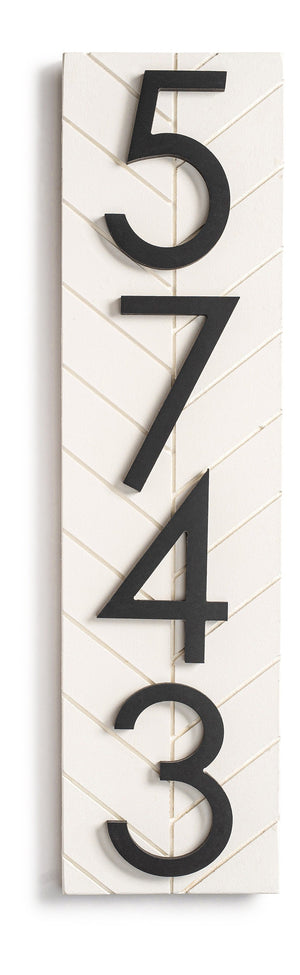 Chesapeake Housewarming Gift: Chesapeake Modern Address Plaque for Porch and Outside - Stylish House Numbers and Door Decor