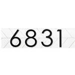 Chesapeake Modern UV & Weatherproof Acrylic Vertical Address Plaque - Personalized House Numbers for Outside and Porch