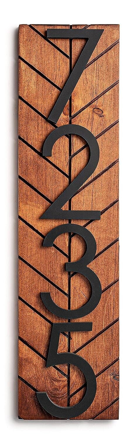 Chesapeake Sign - Enhance Your Curb Appeal with a Chesapeake Modern House Number Sign - Personalized Outdoor Address Plaque