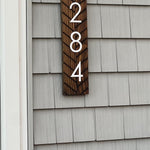 Chesapeake Custom Vertical Address Sign - Modern Address Plaque with Large House Numbers, Perfect Personalized Address Number Sign for Home