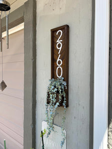 Fairview Vintage Style Hanging Planter with Custom House Numbers - Personalized Front Porch Decor