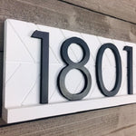 Towson Sleek and Stylish Modern Address Plaque - Personalized House Number Sign for Curb Appeal and Housewarming Gift