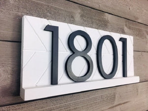 Towson Sleek and Stylish Modern Address Plaque - Personalized House Number Sign for Curb Appeal and Housewarming Gift