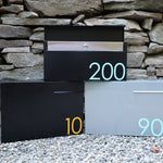 Custom Black Steel Mailbox with Locking Feature | Modern Wall Mount Design | Mailbox Numbers Customized