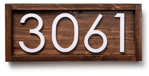 Tanyard Stylish Farmhouse House Numbers | Contemporary Address Sign | Personalized Address Numbers Plaque