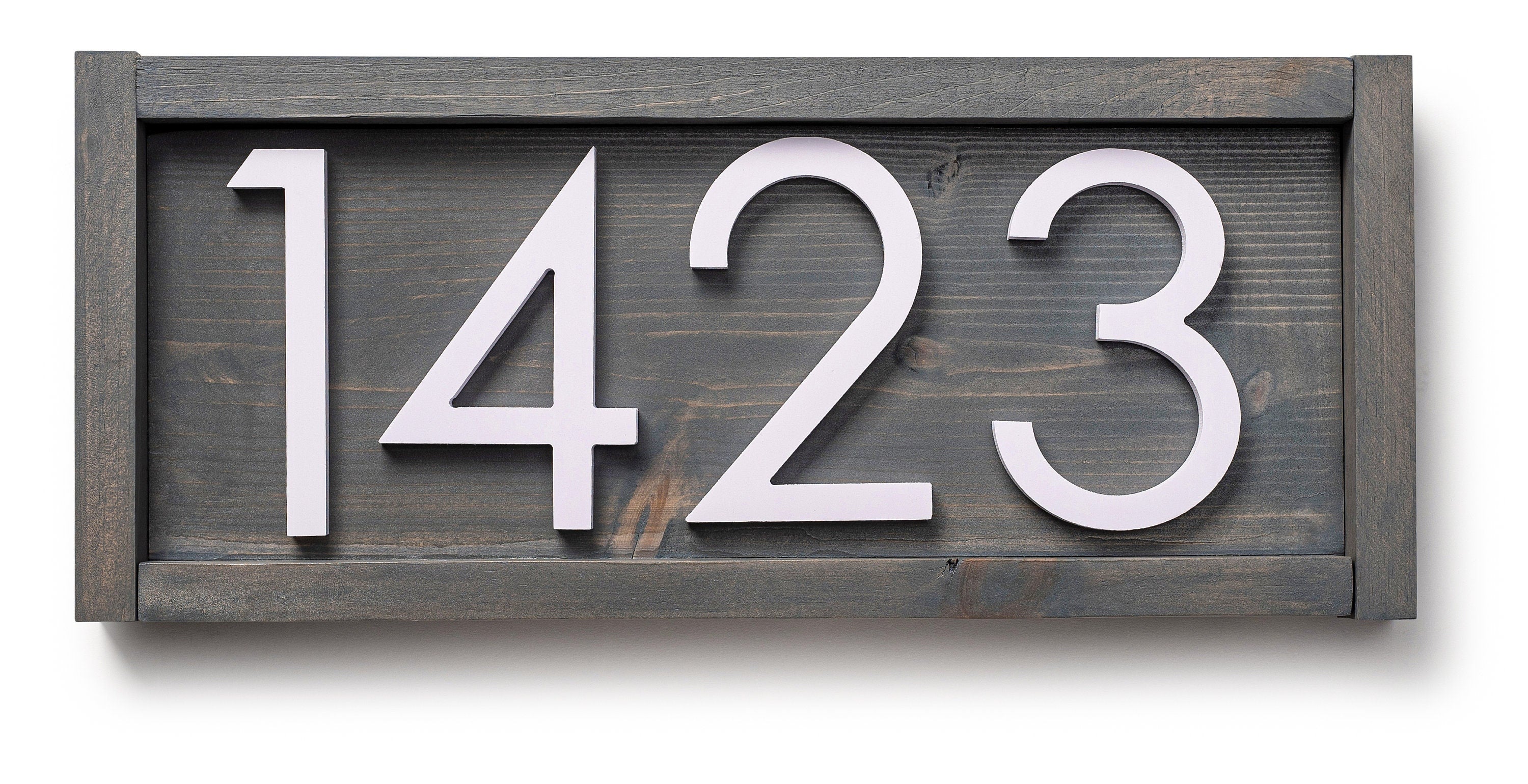 Tanyard Stylish Farmhouse House Numbers | Contemporary Address Sign | Personalized Address Numbers Plaque