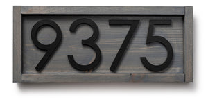 Tanyard Stylish Farmhouse House Numbers | Contemporary Address Sign | Personalized Address Numbers Plaque