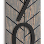 Chesapeake Black Large Outdoor Address Number Sign - Modern Personalized Address Plaque for Outside