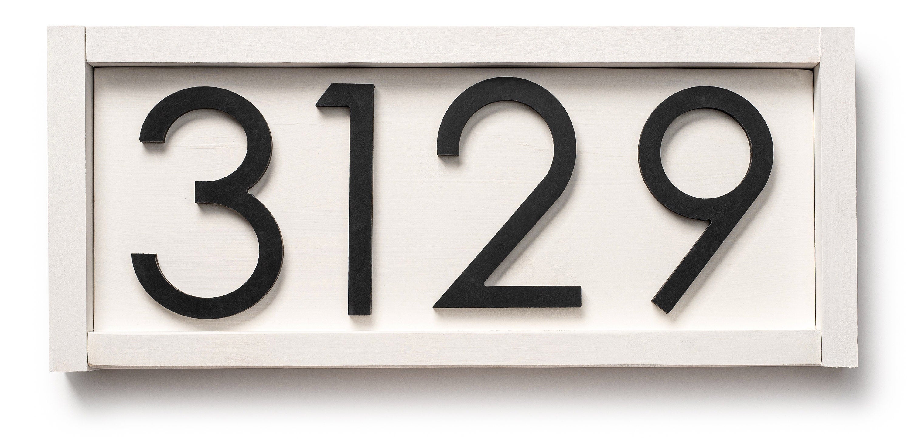 Tanyard Stylish Farmhouse House Numbers | Contemporary Address Sign | Personalized Address Numbers Plaque