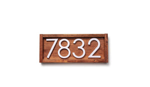 Tanyard Stylish Farmhouse House Numbers | Contemporary Address Sign | Personalized Address Numbers Plaque