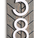 Chesapeake Black Large Outdoor Address Number Sign - Modern Personalized Address Plaque for Outside