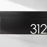 Custom Black Steel Mailbox with Locking Feature | Modern Wall Mount Design | Mailbox Numbers Customized