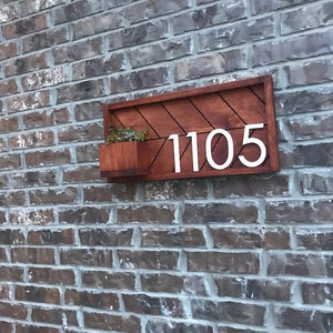 Weston Address Plaque | House Number | Planter Box | Address Sign | Address Plaque | Address Sign | Horizontal Address | House Numbers