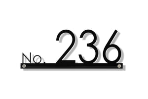 Hazelton Minimalist Street Address Sign - Custom House Numbers Plaque