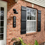 Chesapeake Black Large Outdoor Address Number Sign - Modern Personalized Address Plaque for Outside