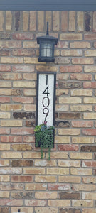 Fairveiw Reflective Personalized Gift: Farmhouse Style House Address Plaque with Modern House Numbers